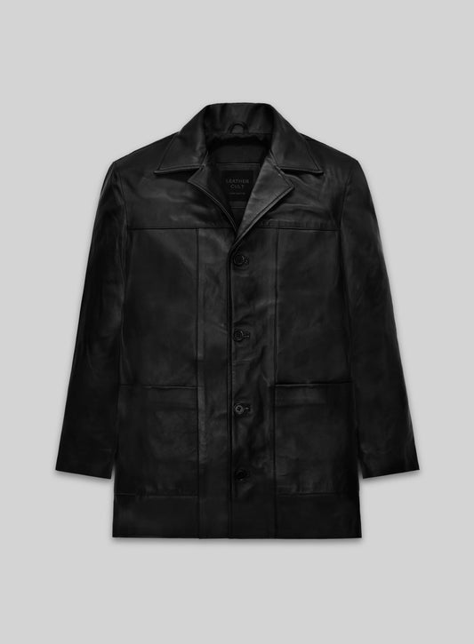Brad Pitt Se7en Leather Trench Coat