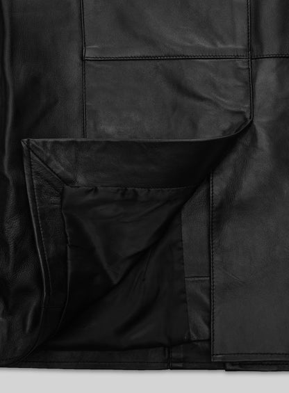Brad Pitt Se7en Leather Trench Coat