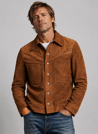 Brad Pitt The Adventures of Cliff Booth Leather Jacket