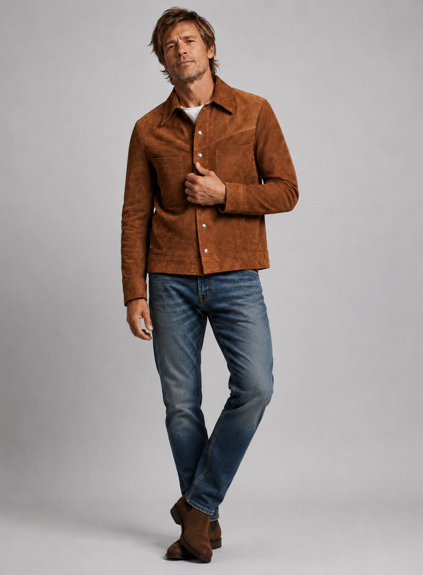 Brad Pitt The Adventures of Cliff Booth Leather Jacket