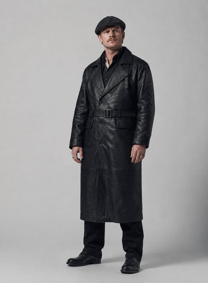 Brian Gleeson Peaky Blinders Leather Long Coat