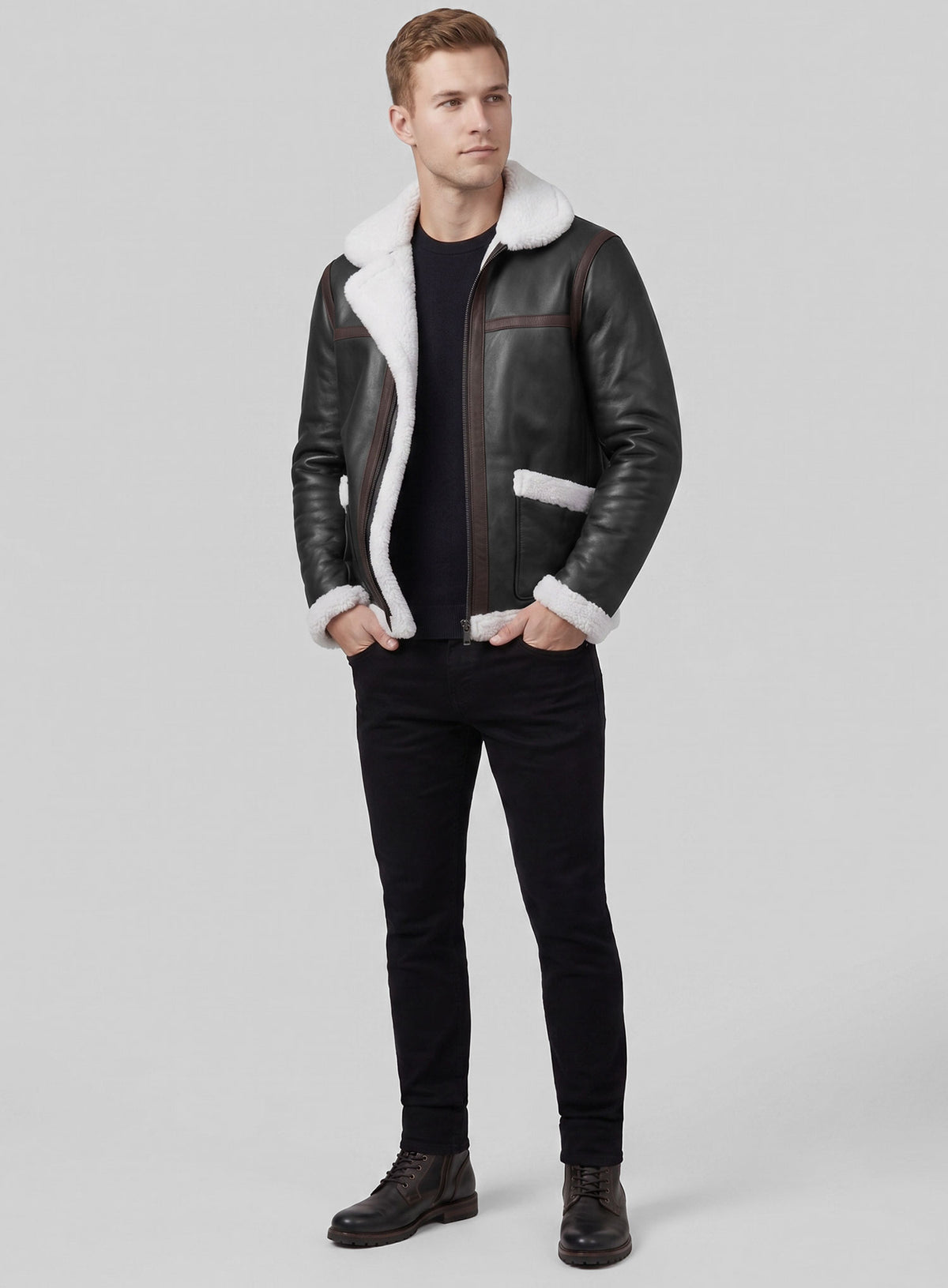 British Flying Sherpa Leather Jacket