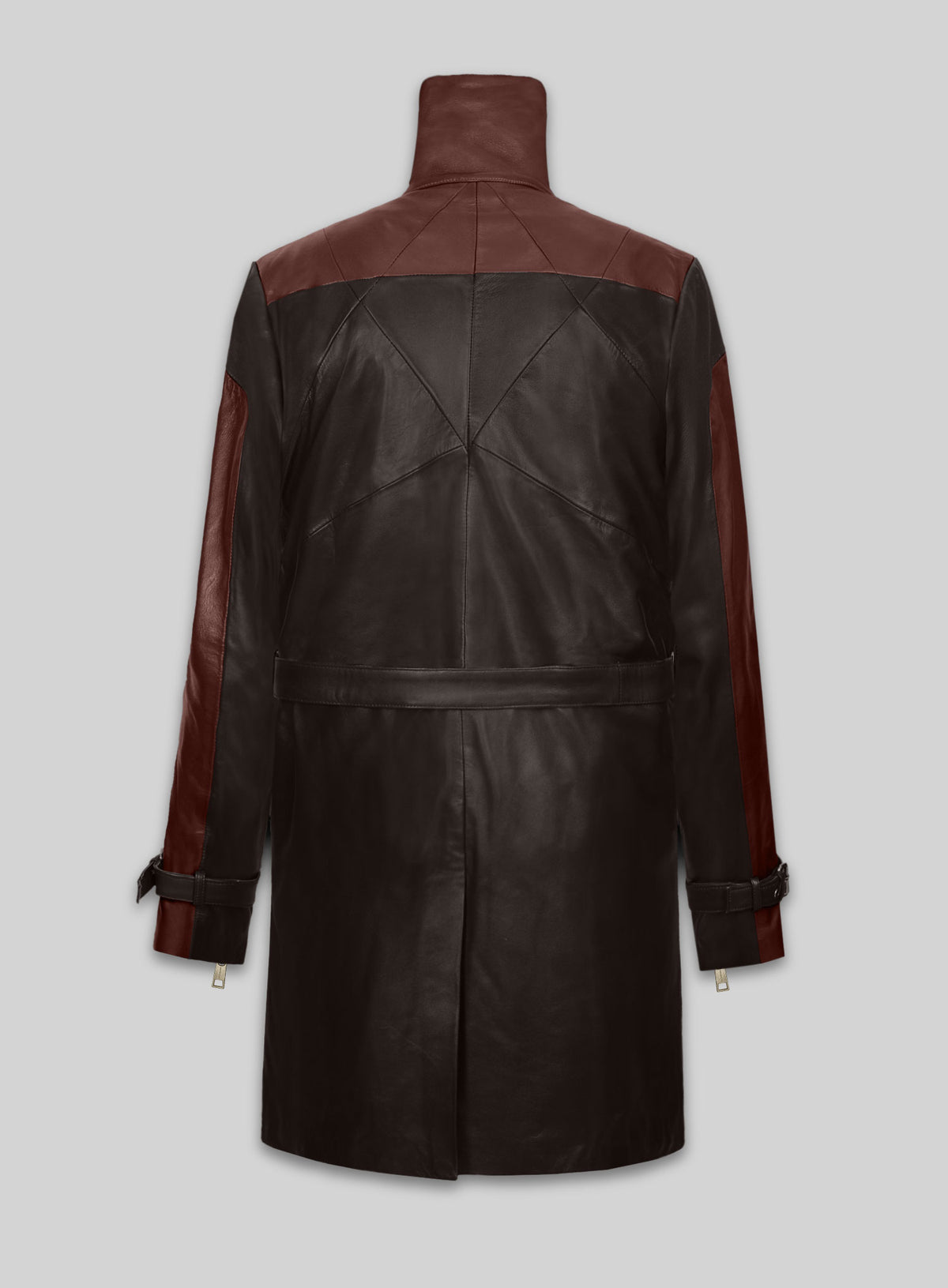 Brown Aiden Pearce Watch Dog Leather Trench Coat