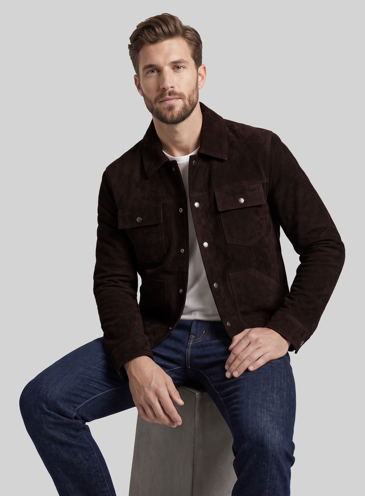 Brown Frodo Suede Leather Jacket