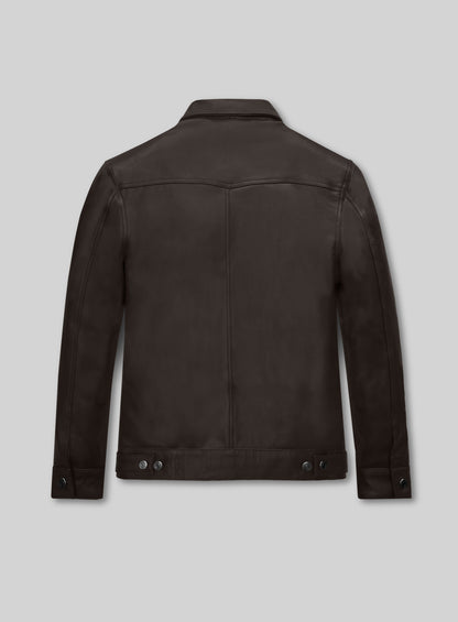 Brown Jeff Goldblum Leather Jacket #1