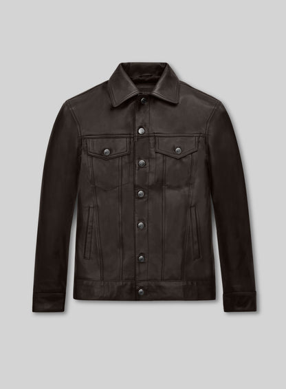 Brown Jeff Goldblum Leather Jacket #1