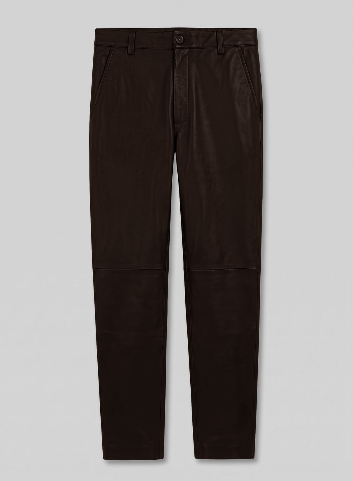 Brown Stretch Leather Suit