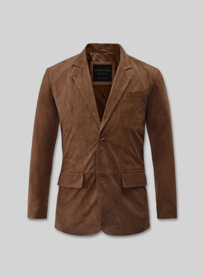 Brown Suede Leather Suit