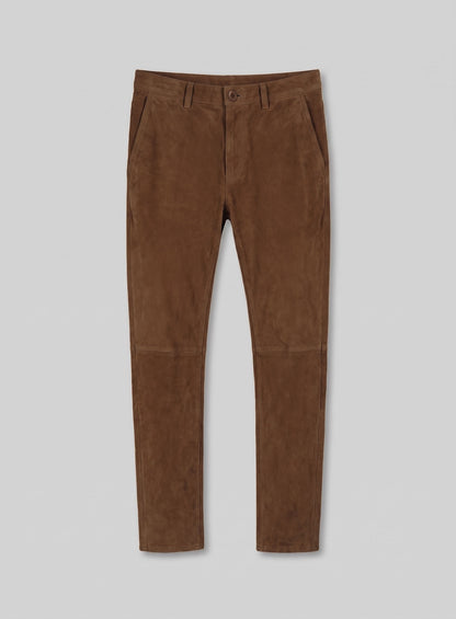 Brown Suede Leather Suit