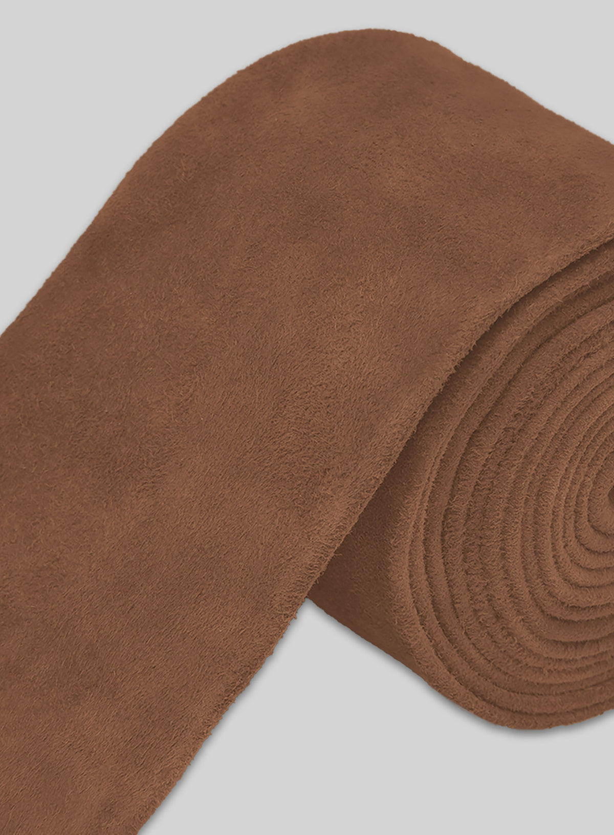 Brown Suede Leather Tie
