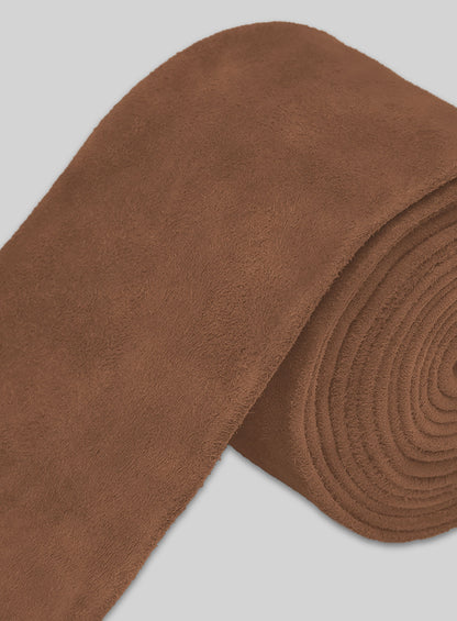 Brown Suede Leather Tie