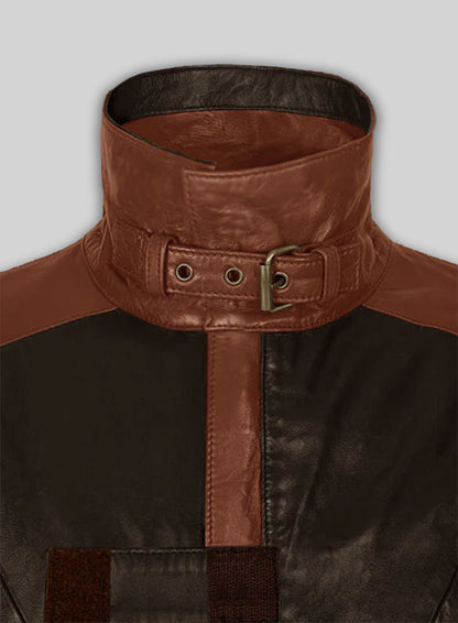 Brown Aiden Pearce Watch Dog Leather Trench Coat