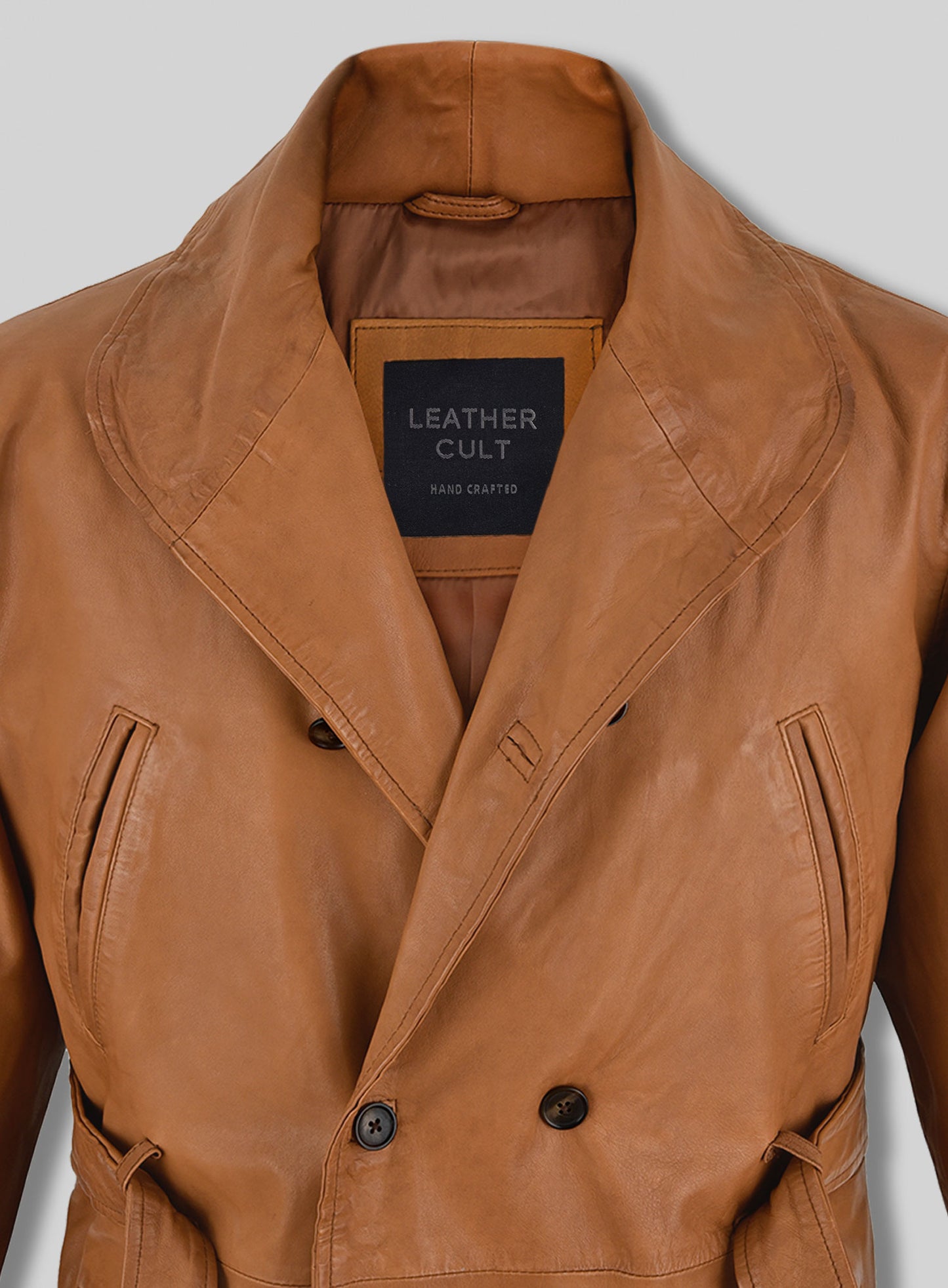 Brown Brad Pitt Legends of the Fall Leather Trench Coat