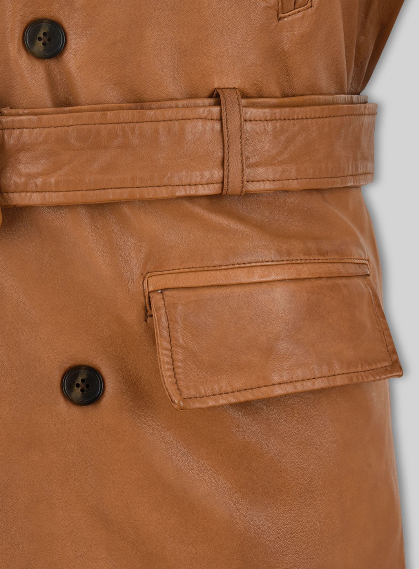 Brown Brad Pitt Legends of the Fall Leather Trench Coat