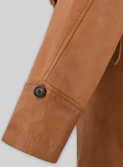 Brown Brad Pitt Legends of the Fall Leather Trench Coat