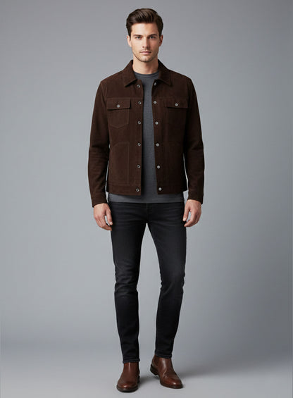 Brown Frodo Suede Leather Jacket
