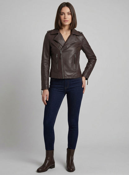 Brown Jennifer Aniston Leather Jacket
