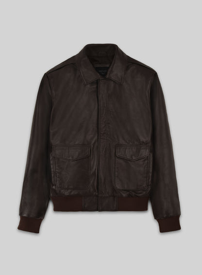 Brown Steve Carell Welcome to Marwen Bomber Leather Jacket