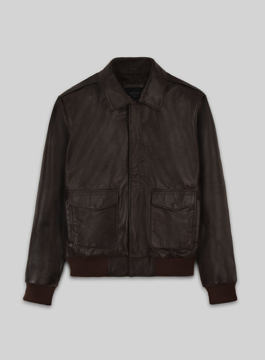 Brown Steve Carell Welcome to Marwen Bomber Leather Jacket