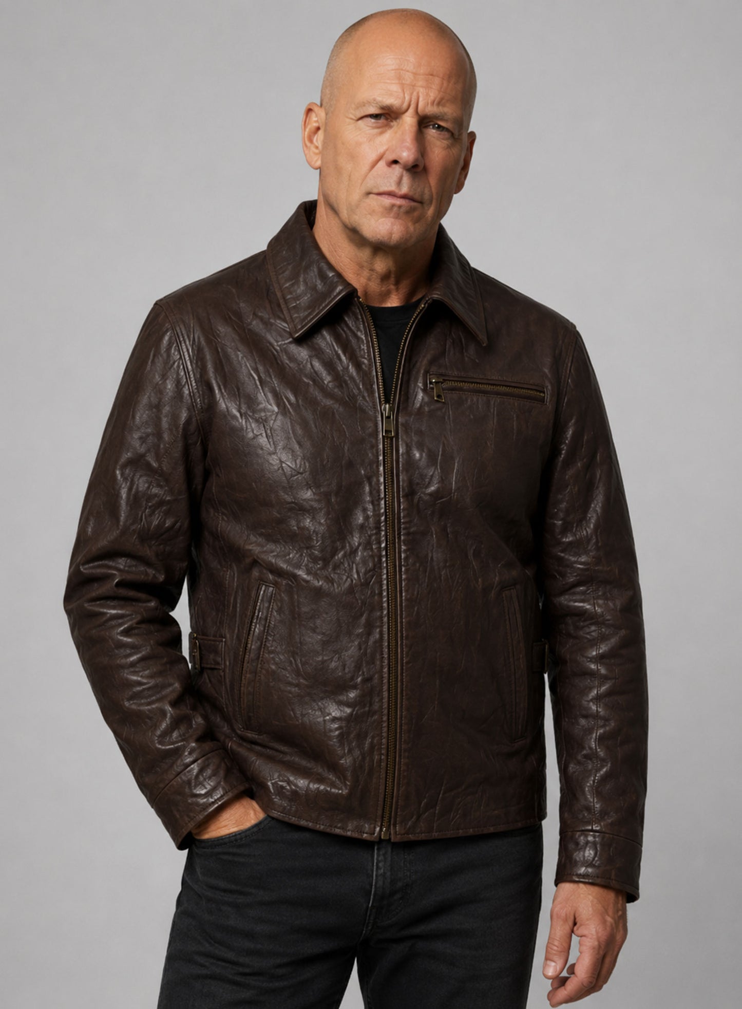 Bruce Willis Surrogates Leather Jacket