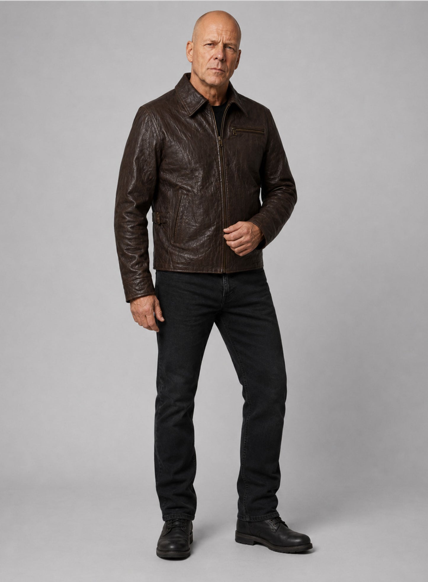 Bruce Willis Surrogates Leather Jacket