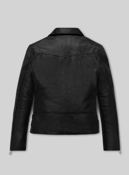 Bruna Marquezine Blue Beetle Leather Jacket