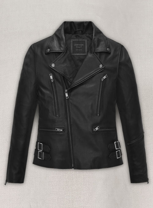 Bruna Marquezine Blue Beetle Leather Jacket - LeatherCult