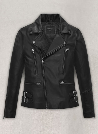 Bruna Marquezine Blue Beetle Leather Jacket - LeatherCult
