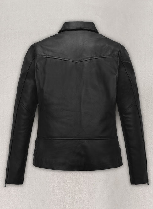 Bruna Marquezine Blue Beetle Leather Jacket - LeatherCult