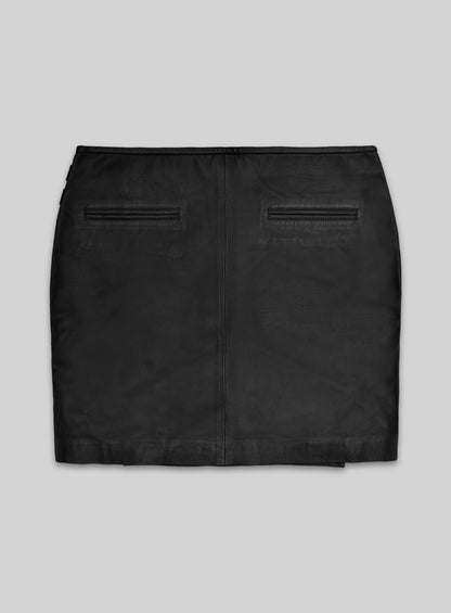 Buckled Wrap Leather Skirt - # 467