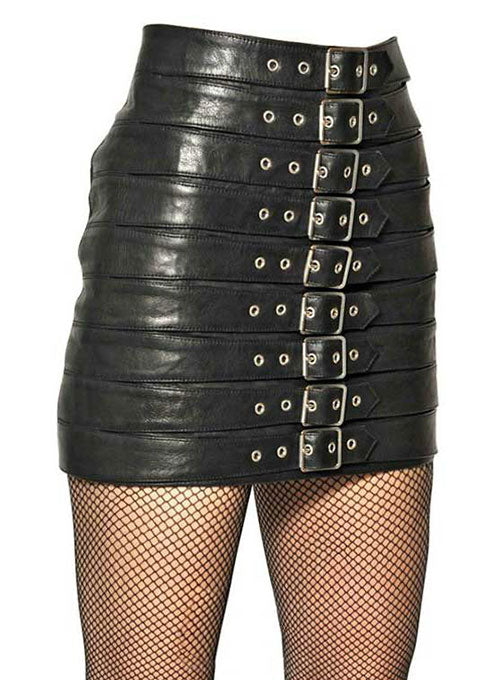 Buckled Up Leather Skirt - # 439 - LeatherCult