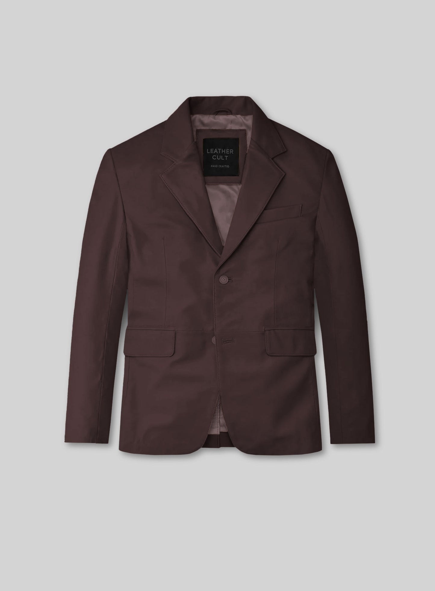Burgundy Leather Suit
