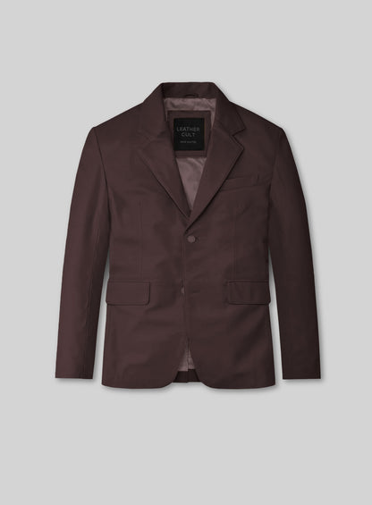 Burgundy Leather Suit