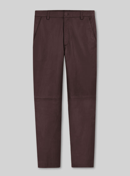 Burgundy Leather Suit