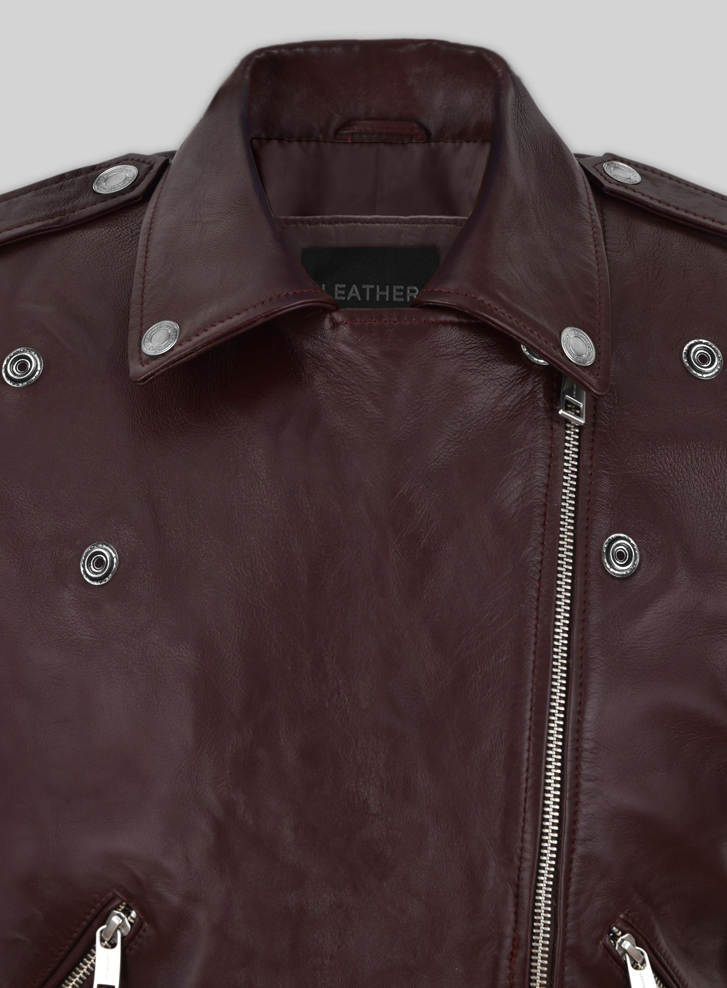 Burgundy Meghan Markle Leather Jacket