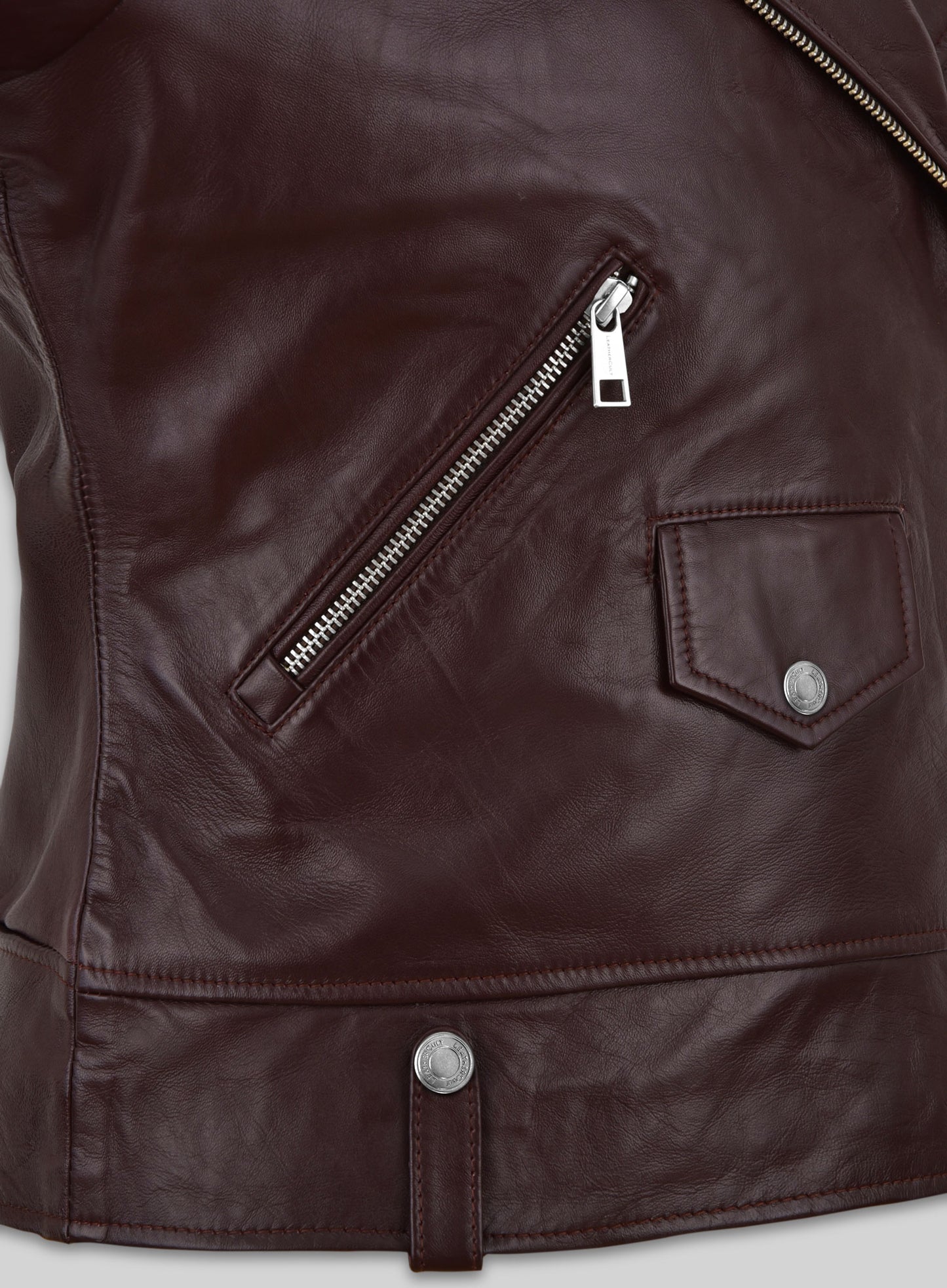 Burgundy Meghan Markle Leather Jacket