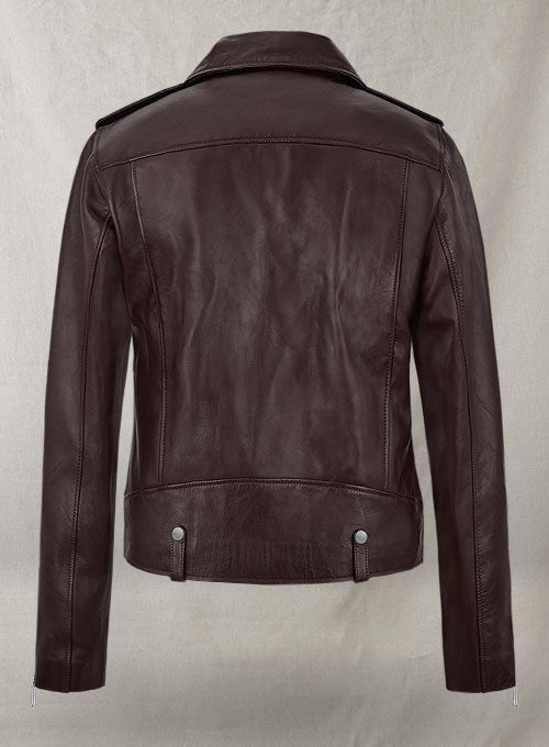 Burgundy Meghan Markle Leather Jacket - LeatherCult