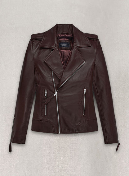Burgundy Teenage Mutant Ninja Turtles 2 Megan Fox Jacket - LeatherCult