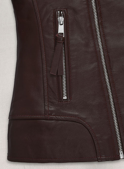Burgundy Teenage Mutant Ninja Turtles 2 Megan Fox Jacket - LeatherCult