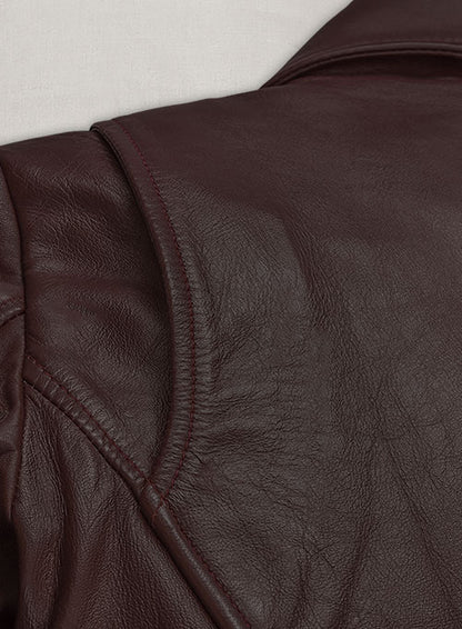 Burgundy Teenage Mutant Ninja Turtles 2 Megan Fox Jacket - LeatherCult
