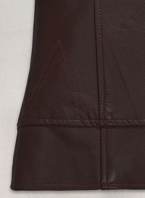 Burgundy Teenage Mutant Ninja Turtles 2 Megan Fox Jacket - LeatherCult