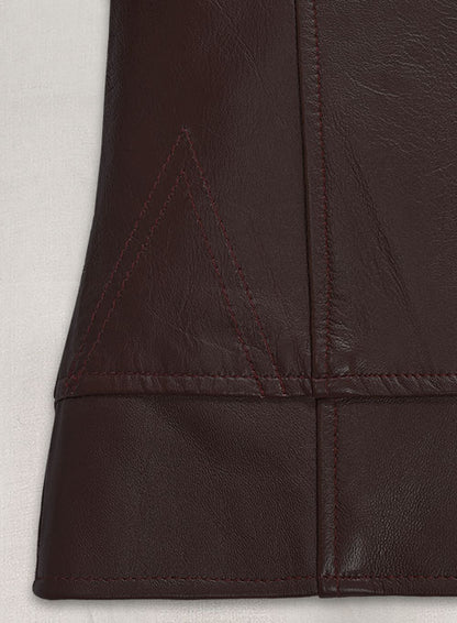 Burgundy Teenage Mutant Ninja Turtles 2 Megan Fox Jacket - LeatherCult