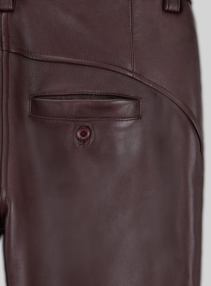 Burgundy Phoenix Leather Pants