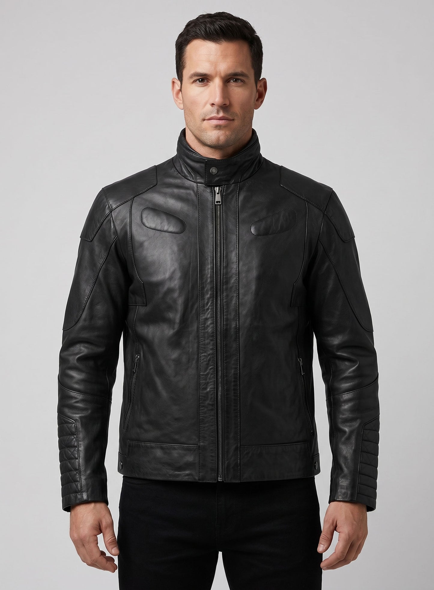 Cafe Racer Leather Jacket #2