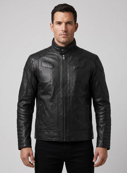 Cafe Racer Leather Jacket #2