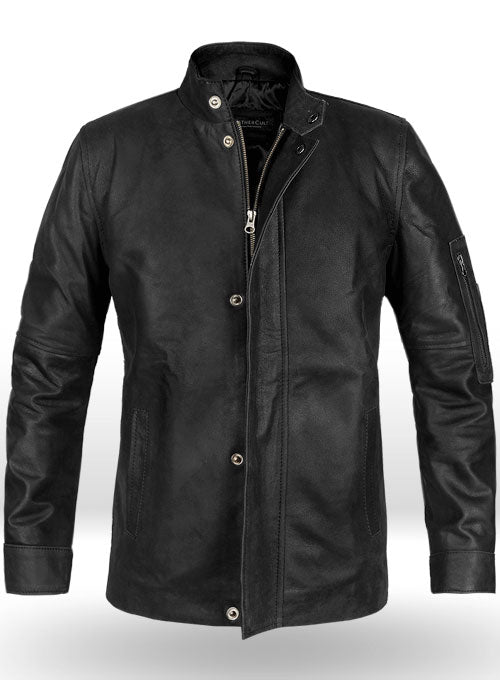 Distressed Black Californication 3 Hank Moody Leather Jacket - LeatherCult