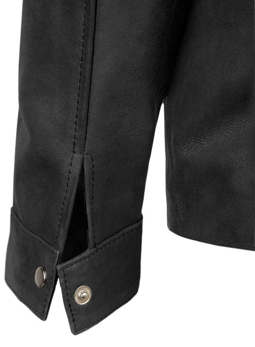 Distressed Black Californication 3 Hank Moody Leather Jacket - LeatherCult