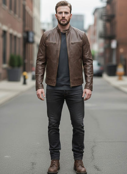 Captain America Civil War Chris Evans Leather Jacket
