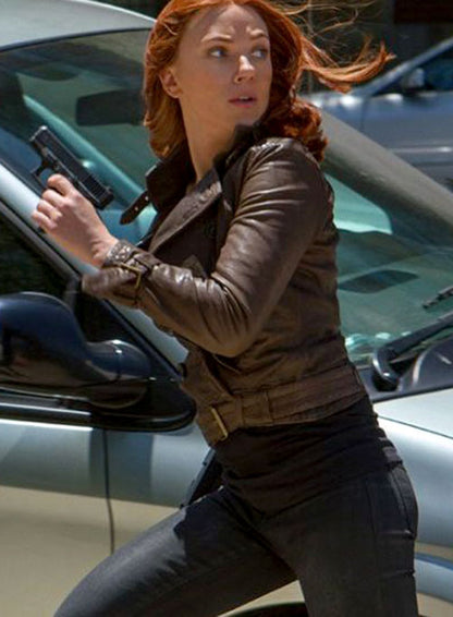 Captain America The Winter Soldier Scarlett Johansson Jacket - LeatherCult
