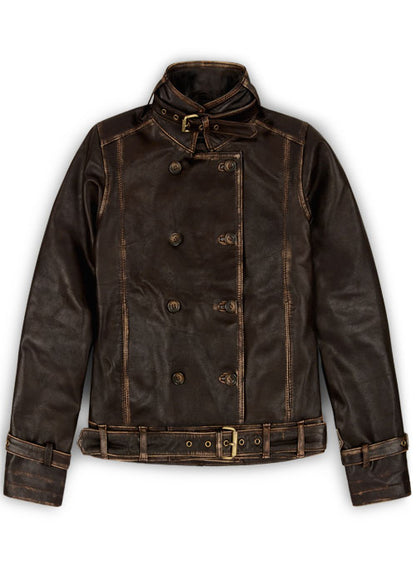 Rubbed Brown Captain America Scarlett Johansson Leather Jacket - LeatherCult